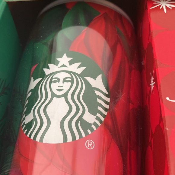 NWT STARBUCKS Holiday Gift Set Tumbler with peppermint Hot Cocoa mix - Picture 3 of 6
